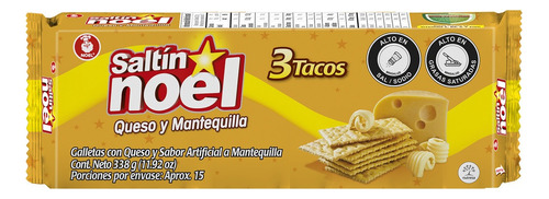 Galleta Saltin Noel Queso Mantequilla Taco X 3