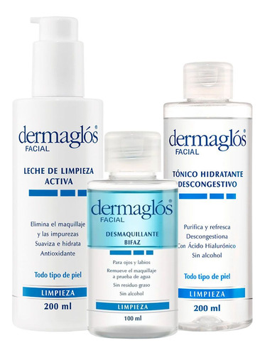 Dermaglós Combo Limpieza Facial Para Todo Tipo De Pieles