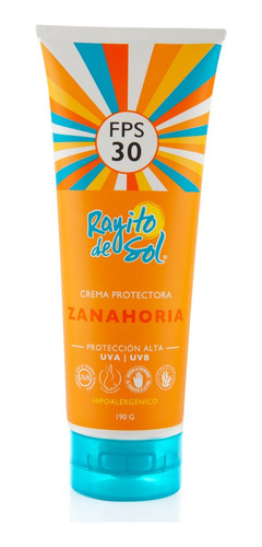 Rayito De Sol Crema Protectora Zanahoria Fps 30 190gr