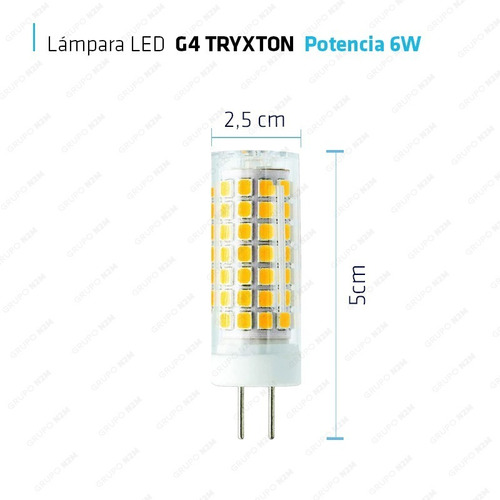 Lampara Led Bipin 6w G4 220v Foco Iluminacion Equivale 60w