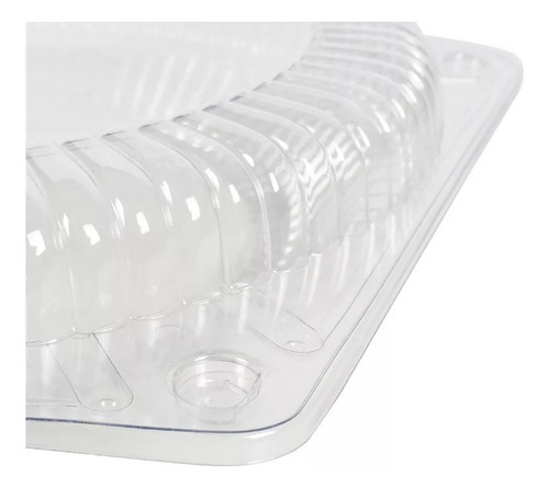 Contenedor Tipo Bisagra Bajo Pet Fda (25x5.7) 10 Color Transparente