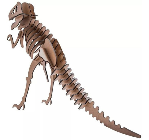 Quebra Cabeça 3d Dinossauro Tiranossauros Rex Mdf