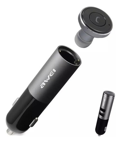 Cargador Auto Usb Manos Libres Carga Rapida Bluetooth Awei