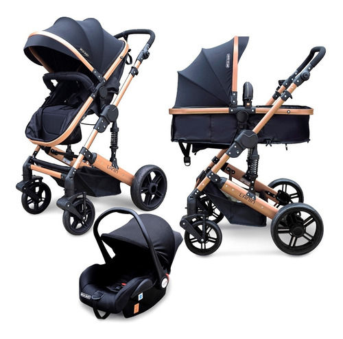 Coche Mega Baby Bebe Convertible Tres En Uno Con Huevito