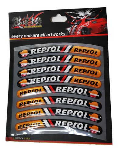 Calco Para Llanta Moto Modelo Repsol- City Motor