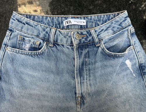 Mom Jean Zara Mujer 34 Importado (Usado)