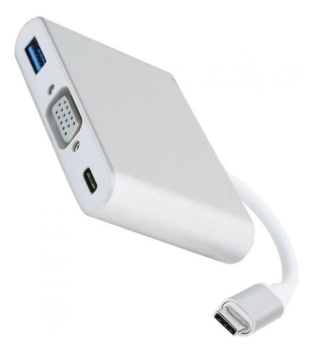 Cabo Adaptador Type-c 3 Em 1 Usb-c Para Vga Macbook Dell Hp