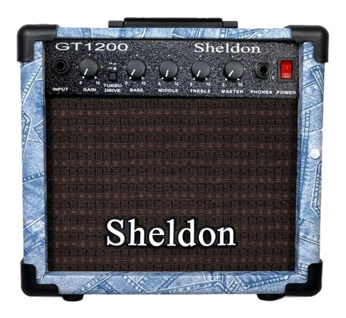 Amplificador Sheldon GT1200 Transistor para guitarra de 15W cor jeans