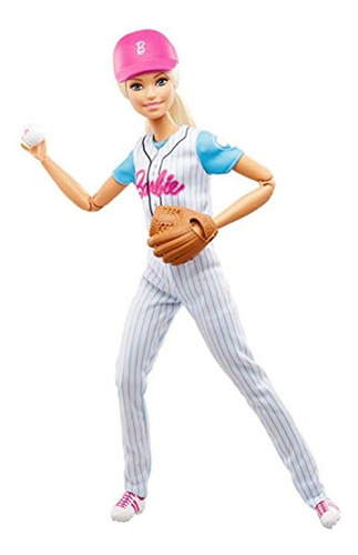 Muñeca Y Bebote Barbie Jugadora De Béisbol, Mattel