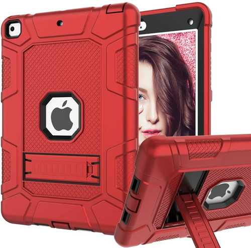 Funda Rantice Para iPad De 9,7 2017 / 2018 (rojo)