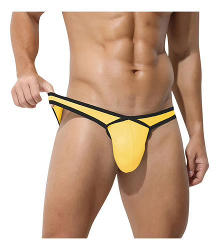 Tanga Z Para Hombre, Cintura Baja, Color Liso, Con Ventilaci