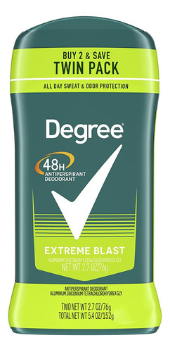 Desodorante Degree Extreme Blast Americano 2 Pack 