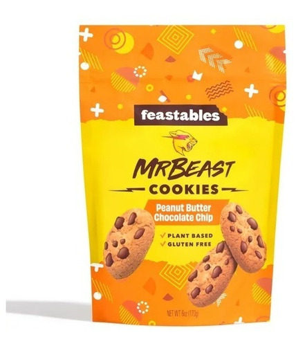 Feastables Mr Beast Galletas Peanutbutterchocolatechip 170g