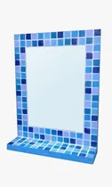 Comprar Espejo Venecitas 30x40 + Estante Decoracion Baño Hogar