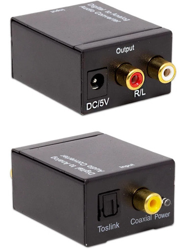 Adaptador Conversor Óptico Coaxial Digital Toslink Para Rca