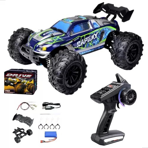Buggy Elétrico Rc Conquer 50 Km/h - Controle Remoto Azul