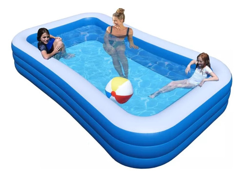 Alberca Inflable Grandes Piscinas Rectangulares 380cm Azul