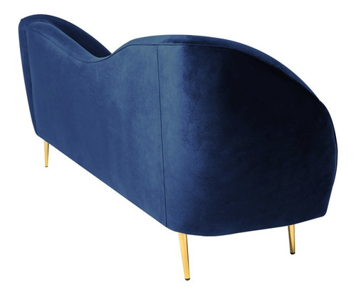 Sofá Salas Modernas Minimalistas Sillones Retro Lounge Color Azul