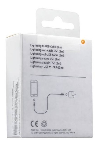 Apple Cable Cargador Lightning A Usb (2 M) Original