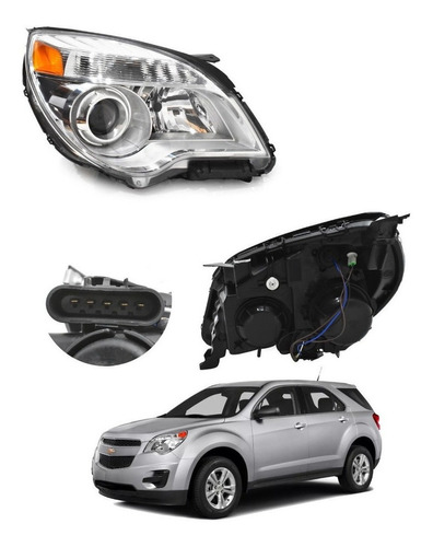 Faro Chevrolet Equinox Ltz 2010 2014 2015 C/lupa Derecho