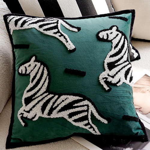Funda De Almohada Con Diseño De Cebra, Funda De Almohada
