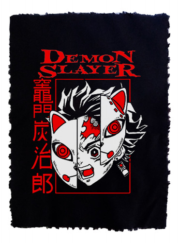 Demon Slayer Máscara Parche Espaldera (serigrafía)