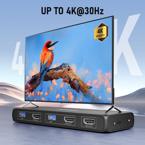Hdmi Switch 2 Entradas 1 Salida 4k Hd Usb3.0 Selector Switch
