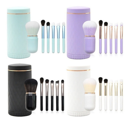 6 Brochas De Maquillaje. - Unidad a $1623