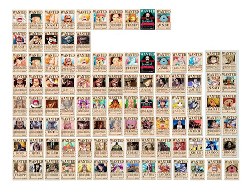 One Piece 99 Posters Envío Gratis Recompensas Busca Wanted 