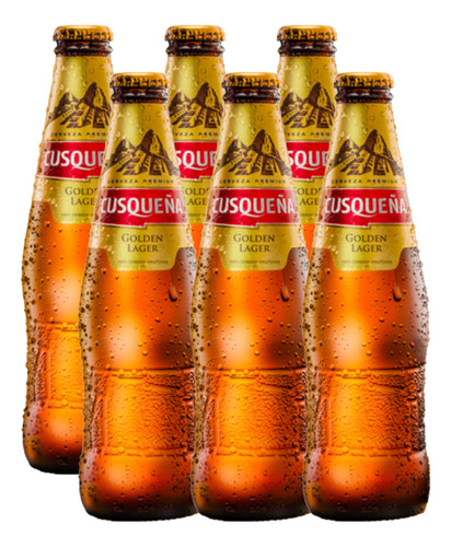 Cerveza Golden Lager Cusqueña 330ml. Pack X6