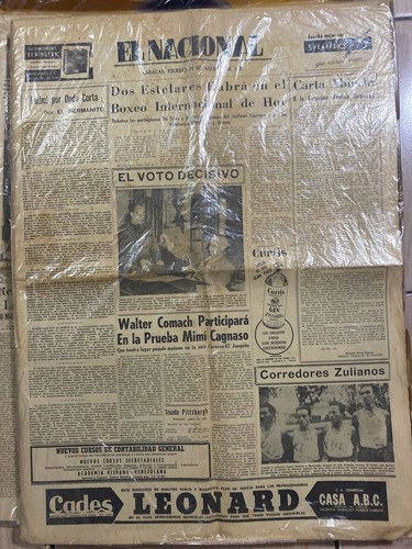 El Nacional Agosto 19 De 1949 Caso Del Hombre Invisible