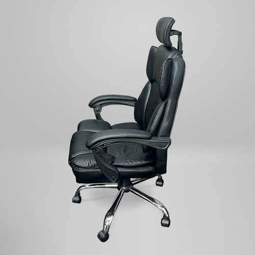 Silla Gamer Con Apoya Pies Respaldo Apoya Cabeza C113 Color Negro Material del tapizado Cuero sintético