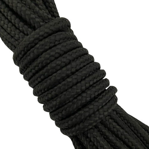 Corda Náutica 6mm Preta 20 Metros Multiuso Gkl