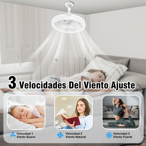 Yy Goxawee® Ventiladores Silencioso Control Remoto Led