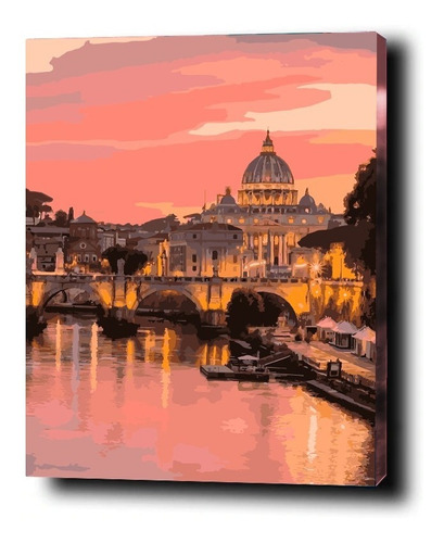 Pintura Por Números Calidad Premium: Roma. Kitart