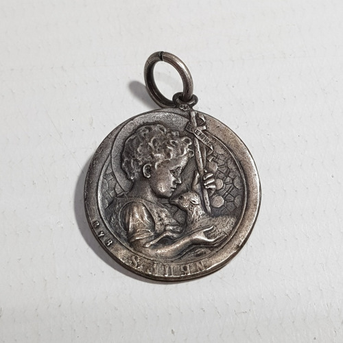 Antigua Medalla Bautismo Leloir 1905 7 De Agosto Mag 60125
