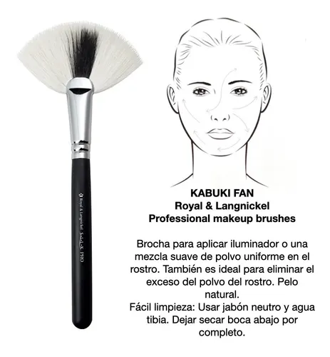 Brocha abanico outlet para iluminador