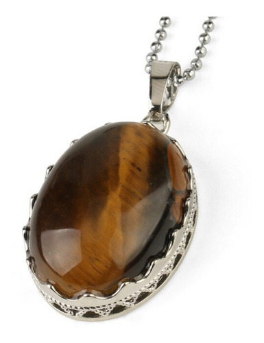 Collar De Cuarzo Divine Color Ojo De Tigre - Proteccion