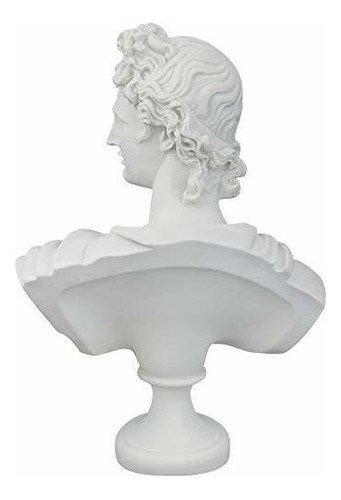 Diseño Toscano Apolo Belvedere Busto Estatua 12 Pulgadas Enc