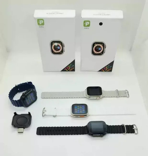 Reloj Smartwatch T500 Ultra Max Blanco Milanese Negro Negro