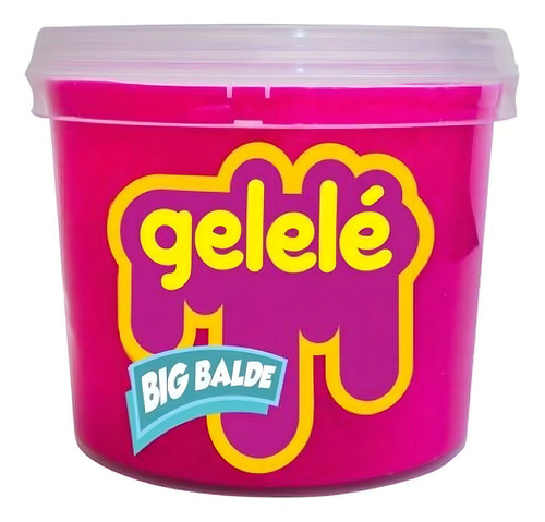 Slime Big Balde 1,5 Kg Tradicional Rosa Gelelé