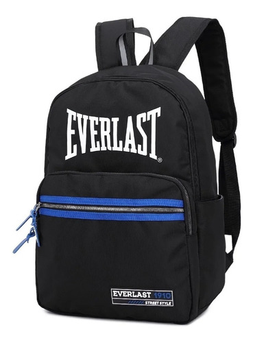 Mochila Everlast Urbana Escolar Porta Notebook Hombre Mujer Color Negro