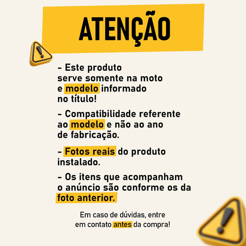 Fazer 250 Modelo 2023 Afastador Alforges Protetor Traseiro