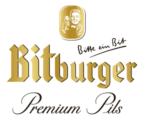 Taça Copo Chopp Cerveja Alemã Bitburger 300ml Importada Transparente