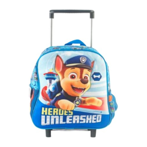 Mochila Paw Patrol Chase Con Carrito 11  Escolar (1207174)