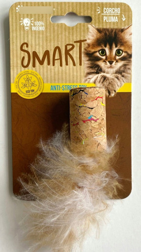 Juguete Gatos Corcho C/ Plumas Cancat Persa Siames 40% Off!!