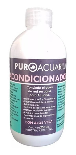 Acondicionador Puroacuarium Anticloro Acuario Estanque 250cc