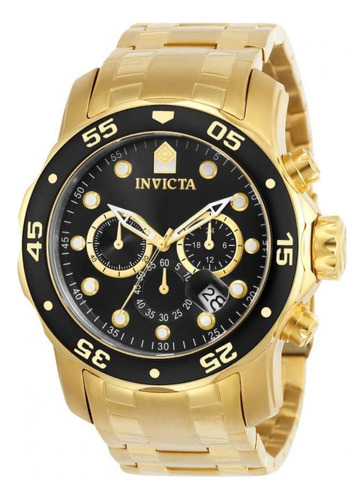 Cronógrafo Invicta 0072 Pro Diver Collection 18k Go Para Hom