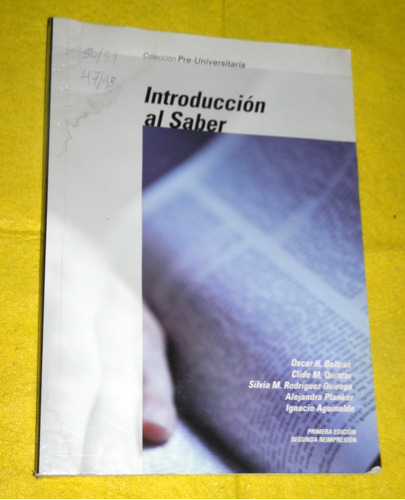 Introduccion Al Saber - Beltran / Quintar / Rodriguez - Uca
