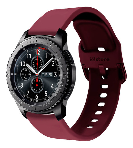 Correa Compatible Con Samsung Gear S3 Frontier Vino Rojo